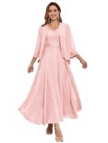 Vestido Mother of The Bride CDSSL Tea Length Blush Pink Tamanho 12 Vestido Mother of The Bride CDSSL Tea Length Blush Pink Tamanho 12