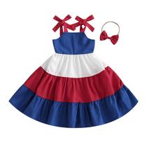 Vestido MozikQin Toddler Girl Color Block Vestido de verão de 6 a 7 anos