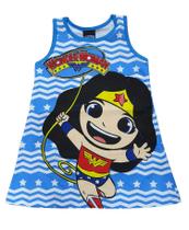 Vestido Mulher Maravilha Original Infantil DC Tam 1 ao 3