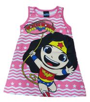 Vestido Mulher Maravilha Original Infantil DC Tam 1 ao 3