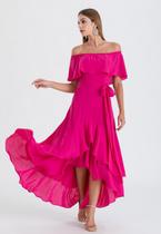 Vestido mullet Fucsia ombro a ombro ref. 2632