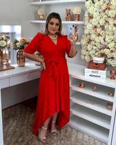 Vestido Mullet Longo Plus Size EG Vermelho - Sales Store