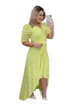 Vestido Mullet Malha Lesse elegante e discreto Amarelo