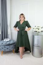 Vestido Mullet Super Elegante E Fashion verde militar