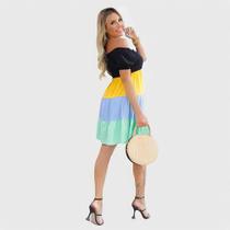 Vestido Multicolor Curto D bell