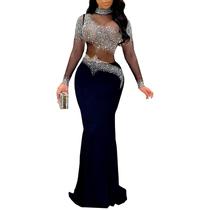 Vestido Nagfar Sexy Rhinestone Sheer Mesh Bodycon para mulheres Vestido Nagfar Sexy Rhinestone Sheer Mesh Bodycon para mulheres