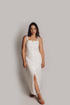Vestido Nervuras Bom Retiro Branco