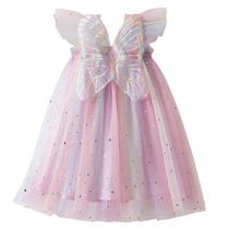 Vestido Nileafes Toddler Girl Butterfly Tule 1Y (6-12M) rosa