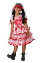 Vestido Noivinha Infantil Dança Quadrilha Festa Junina + tiara Tule - Fantasias Super