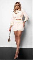 Vestido nude alfaiataria