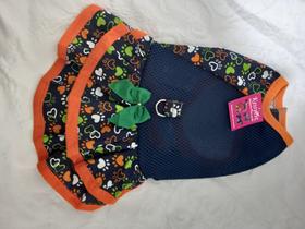 Vestido número 4 verde com laranja