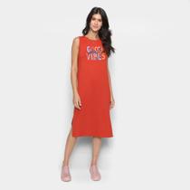 Vestido Oh Boy Midi Fenda Lateral Sem Manga Vestido Oh Boy Midi Fenda Lateral Sem Manga