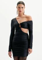 Vestido ombro único curto (502VE009603)-M