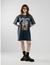 Vestido oversized feminino vintage guitarra psicodélica chumbo - jayjam rock wear Vestido oversized feminino vintage guitarra psicodélica chumbo - jayjam rock wear