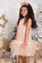 Vestido Paetê com Tiara- Menina e Boneca