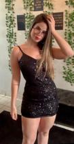 Vestido paetê preto