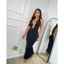 Vestido Palace Vestido longo com decote regulavel vazado frente unica,costas nuas e drapeado sereia Vestido Palace Vestido longo com decote regulavel vazado frente unica,costas nuas e drapeado sereia