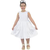 Vestido para batizado branco para bebê menina - Moderna Meninas