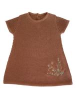 Vestido para Bebê até 12 meses de Tricô Bordado