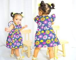 vestido para bebe criança infantil p m g ,2 4 6 floral margaridas vestido para bebe criança infantil p m g ,2 4 6 floral margaridas