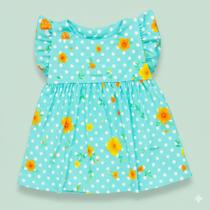 Vestido para Bebê de Verão Estampado Confortável e Leve Tamanho:0-3mCor:flores