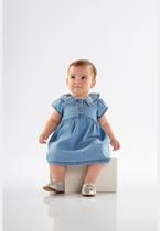 Vestido para Bebê em Jeans com Elastano Up Baby