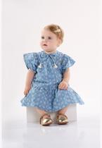 Vestido para Bebê em Tecido Laise Forrado Up Baby