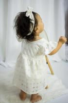 vestido para bebe festa branco ofe tamango p m g