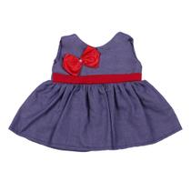 Vestido para Bebê Tinto com Vermelho - Lerina Kids