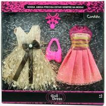Vestido Para Boneca Barbie Com 2 Vestidos Doll Dress Candide Vestido Para Boneca Barbie Com 2 Vestidos Doll Dress Candide