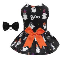 Vestido para cães CuteBone Vestido de verão de malha de Halloween com laço