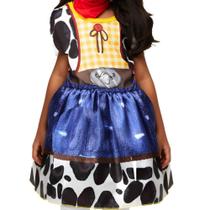 Vestido para Festa Junina Fantasia Cowgirl Xerife Menina 2 a 10 Anos