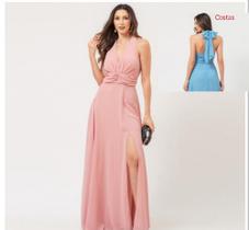 Vestido para festa longo rosé tamanho G. Vestido para festa longo rosé tamanho G.