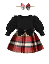 Vestido para Niña Bebé Qaoerde de Manga Abullonada a Cuadros Rojos 0-3 Meses Vestido para Niña Bebé Qaoerde de Manga Abullonada a Cuadros Rojos 0-3 Meses