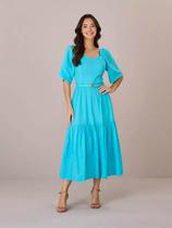 Vestido patricia tricoline azul tata martello