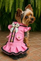 Vestido Patricinha Rosa para cachorro e gato