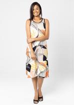 Vestido Pau a Pique Estampado Off White