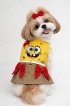 Vestido Peitoral Bob Esponja para cachorro e gato Tamanho:M Vestido Peitoral Bob Esponja para cachorro e gato Tamanho:M