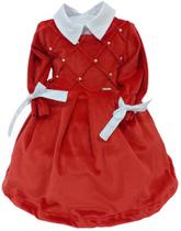 Vestido Peluciado Bebê Menina + Body Lessa Kids Inverno 8435