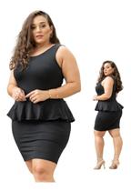 Vestido Peplum Plus Size Tamanhos Grandes Vestido Peplum Plus Size Tamanhos Grandes