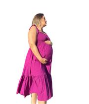 Vestido Perfeito para Gestantes leve e soltinho Grávida - Donaluu