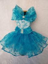 Vestido pet de tema princesas, roupa de gala, tamanho M