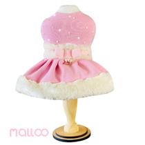 Vestido Pet em Moletinho Rosa Bebê para cachorro e gato