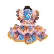 Vestido Pet Jardineira Festa Junina Cachorros e Gatos Tam 2 Vestido Pet Jardineira Festa Junina Cachorros e Gatos Tam 2