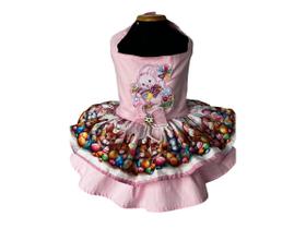 Vestido pet páscoa coelinhos cães cachorros tam 4