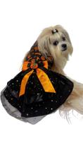 Vestido Pet Roupa De Cachorro Gato Halloween Fantasia Bruxa