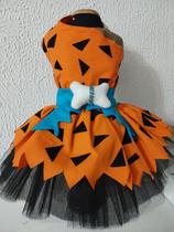 Vestido Pet Roupa inspiração Pedrita Cachorro Cães GG
