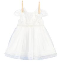 Vestido Petit Cherie Branco Com Bordados Pérolas Summer Vestido Petit Cherie Branco Com Bordados Pérolas Summer