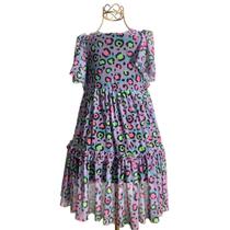 Vestido Petit Cherie Com Sobreposição Onça Colors Summer Vestido Petit Cherie Com Sobreposição Onça Colors Summer