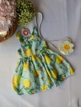 Vestido Petit Cherie Kid com Bolsa Jardim Encantado